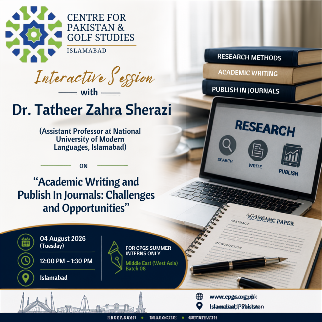 Interactive Session on Academic Writing and Publishing in Journals: Challenges and Opportunities