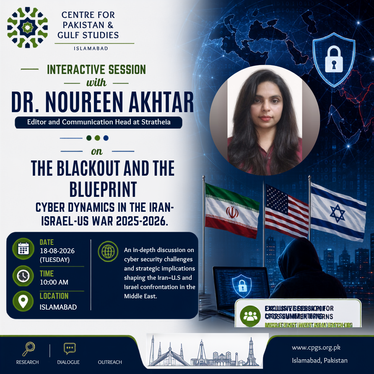 Interactive Session on The Blackout and the Blueprint: Cyber Dynamics in the Iran-US-Israel War 2025-2026.