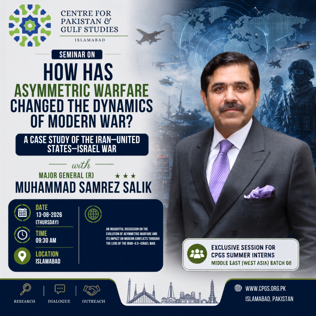Seminar on "How has Asymmetric Warfare changed the Dynamics of Modern War? A Case Study of the Iran-US-Israel war"