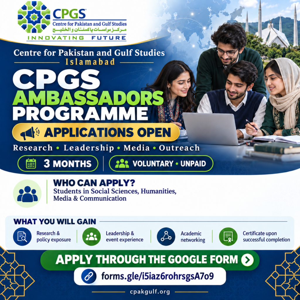 Applications Open: CPGS Ambassadors Programme